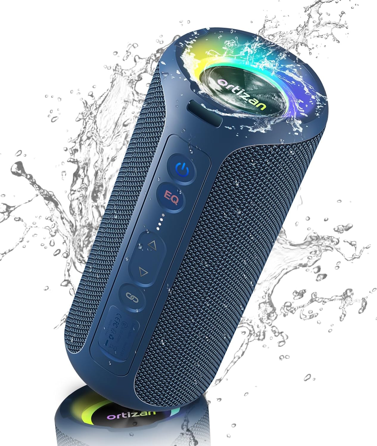 Portable Bluetooth Speaker Waterproof Ipx7 - Ortizan-Bluetooth 5.3ワイヤレススピーカー,ハンズフリー,HDサウンドとベース,IPX7防水,30時間の再生時間,TFカードとAUX入力,40W