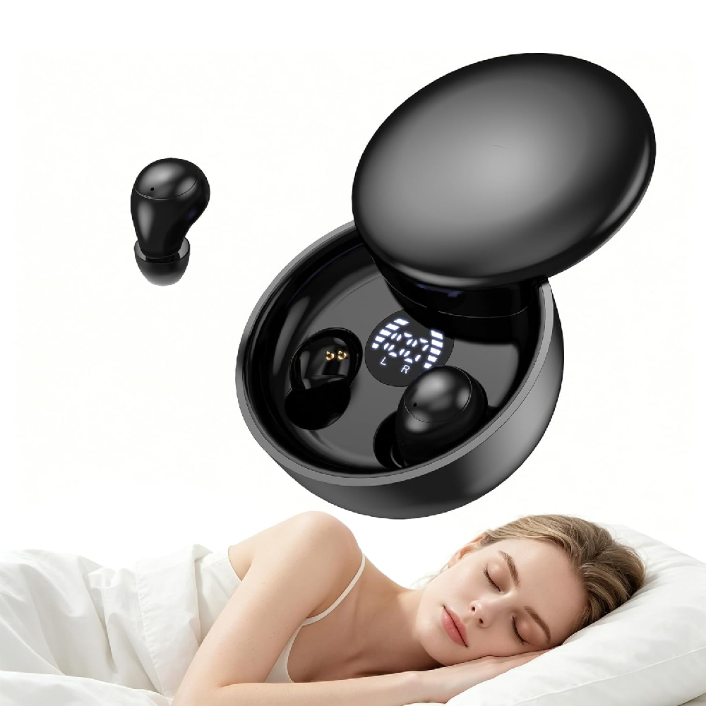 Sleep Mask Headphones Bluetooth - ミニ目に見えないイヤホン睡眠用ヘッドフォン Bluetooth 5.4 イヤホン TWS ワイヤレス
