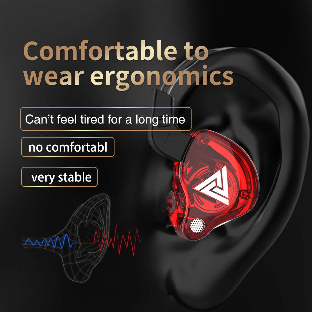 オリジナルQkz ak6銅ドライバーHi-Fi有線スポーツヘ - In Ear Monitors For Singers のレビューと価格