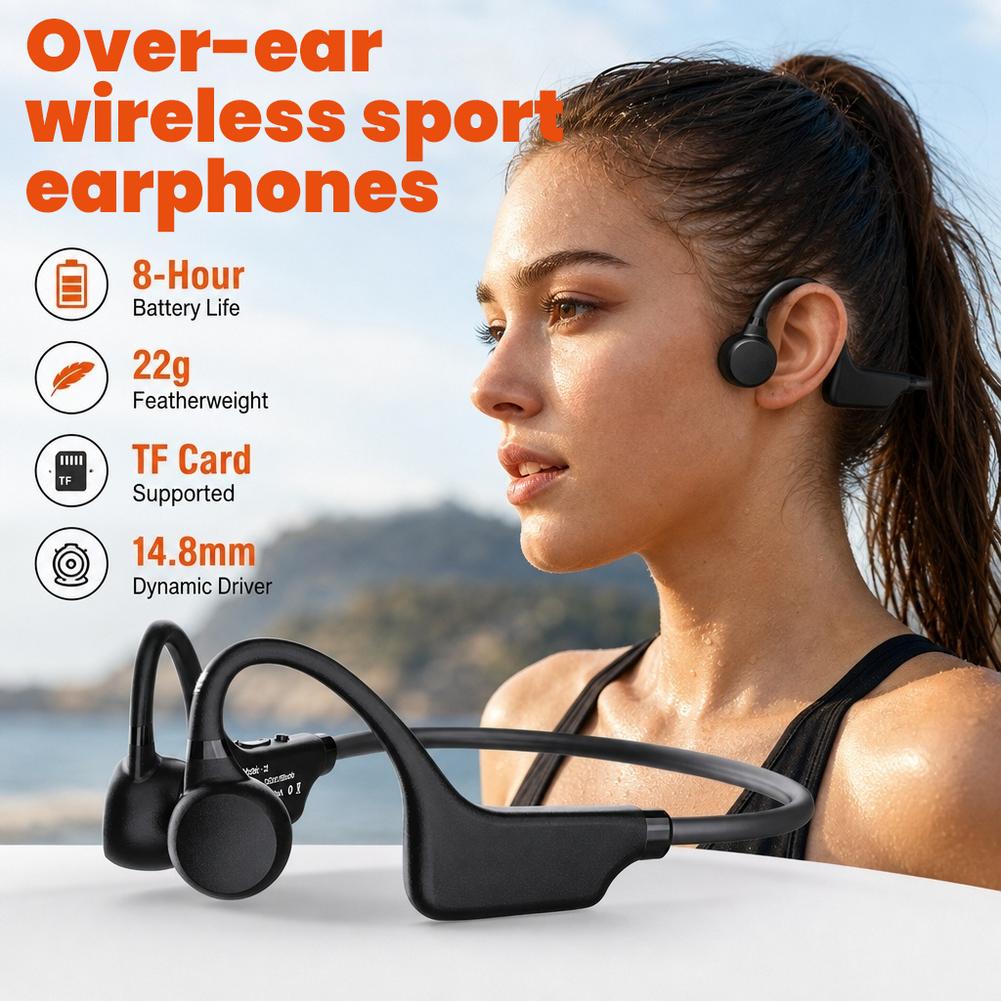 骨伝導ヘッドホン、耳栓式ではない、ランニングやスポーツに最適 - Bone Conduction Running Headphones のレビューと価格