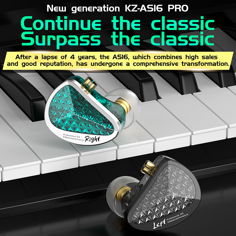 KZ AS16 Pro インイヤー有線イヤホン 16BA バ - Planar Magnetic Iem Earphones のレビューと価格