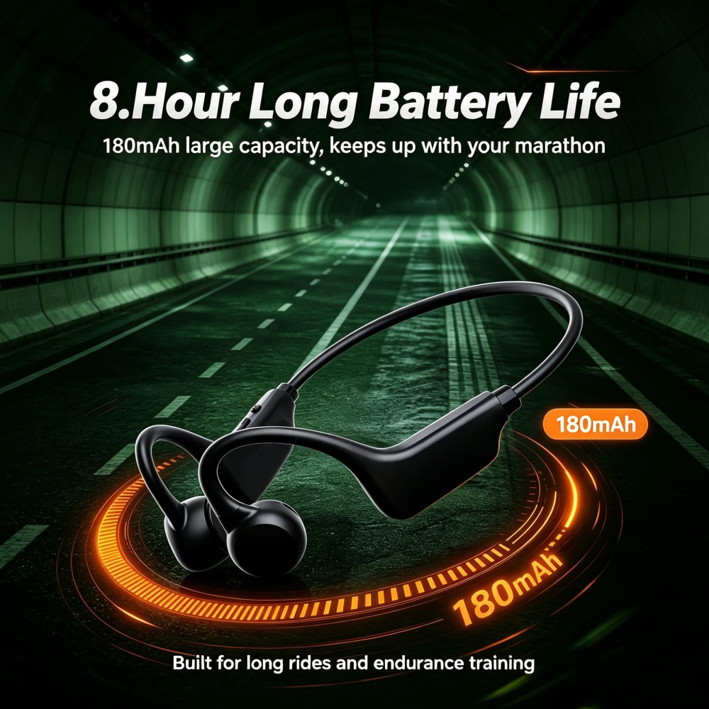 KEBIDUMEI Bluetooth 6.0 空気伝導イヤ - Bone Conduction Running Headphones のレビューと価格