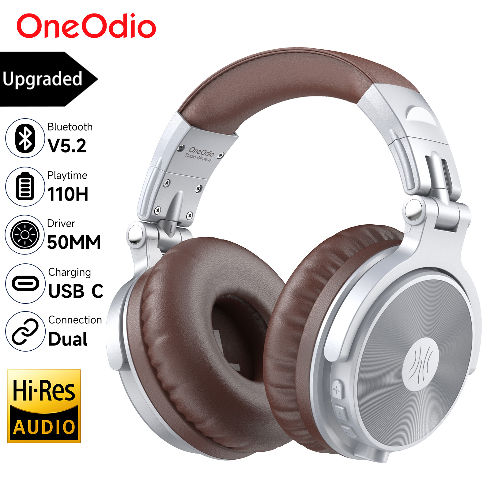 Oneodio アップグレード プロ C ワイヤレス Blu - Anc Wireless Over Ear Headphones のレビューと価格